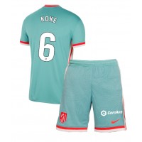 Atletico Madrid Koke #6 Vonkajší Detský futbalový dres 2024-25 Krátky Rukáv (+ trenírky)